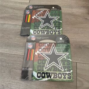 Dallas Cowboys NFL Football Color Activity Sets with 6 Colored Pencils New
